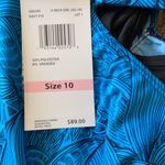 NEW Hydrofinity Chlorine Resistant Leafy Lines One Piece Swimsuit Blue Size 10 Photo 6