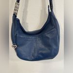 Brighton  Barbados Ziptop Hobo Bag Midnight Leather Braided Strap GUC Photo 4
