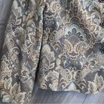 Vintage Paisley Tapestry Light Blue Lining 14 Jacket Jeweled Buttons EUC Boho Brown Photo 3