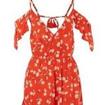 Topshop Size Medium 8/10 Floral Printed Open Back Jumpsuit Photo 6