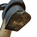 Yves Saint Laurent Black Satin Block Heel 1.5" Pumps Size 7M Made in Italy VTG Photo 6