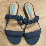 Draper James NEW  Braided Ellie Blue Denim Slip On Sandals Size 7 Photo 1