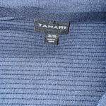 Tahari Deep Blue Button-Down Shirt Photo 3
