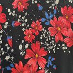 Cathy Daniels  Black Sweater with Red and Blue Floral Design XL Photo 1