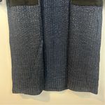 Yelete NWT Navy Blue/Black Metallic Open Front Long Lightweight Cardigan Small Photo 12