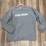 KatyDid  DOG MOM CORDED CREW SWEATSHIRT gray  sz Medium Photo 5