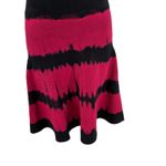 Karen Millen ‎ Dress Bodycon Fit & Flare Sleeveless Tie Dye Red Black Size Small Photo 5
