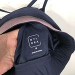 Nylora Astell Striped Cropped Sporty Tank Top Sports Bra Women's Medium Blue Photo 8