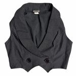 Wet Seal Vintage Y2K  Pinstripe Cropped Vest Size Large Photo 0