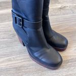 Kork-Ease Korks Black Leather Chunky Ankle Boots 7 Marci Booties Fall Classic Casual Photo 5