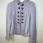 J.Crew  Handknit Wool Fisherman’s Sweater with Buttons Sz M Photo 2