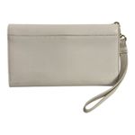 Swavorski Swarovski Crystal Studded Vegan Leather Travel Wallet Wristlet Beige Photo 2