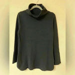 Burgess Lauren tunic mockneck sweater cotton + cashmere size small Black Photo 2