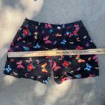 VTG Bechamel Butterfly All Over Print Button Up Blouse and Shorts Set Cotton 1X Black Photo 8