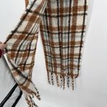 A New Day Multicolor Fuzzy Plaid Fringe Long Scarf Winter Polyester Photo 5