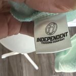 Teal Hoodie with White Print Green Photo 4