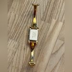 Citizen Ladies Watch Gold Tone Bangle Bracelet Rainbow Pearl Rectangular Dial Photo 7