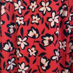 Who What Wear floral red navy flowy midi skirt Photo 1