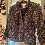 Nwt. Jackie Jon New York Beaded Button Down Jacket‎ Size 4 Suit Jacket. brown Photo 0