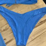 Tinibikini Blue Thong 3-piece Bikini Set Photo 3