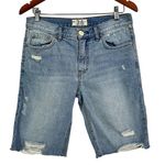 Free People  Caroline Cut Off Bermuda Jean Shorts‎ Size 26 Photo 3