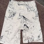 Balance Collection  Black and White Marble Bike Shorts Photo 2