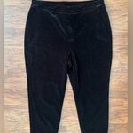 Draper James  Black Velvet Pants Cropped Festive Party Holiday NWT Sz MED Photo 0
