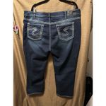 Silver Jeans New With Defect  Suki Mid Capri Size 22 Dark Was Back Label Peeling Photo 6