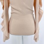 Club Monaco Ruffle Trim Cold Shoulder Long Sleeve Sweater Blush Pink Size XS Photo 10