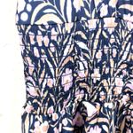 J.Crew  V-Neck Mini Dress Floral Fields Navy Smocked Waist Ruffle Neck Medium Photo 9