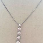 MM BOUTIQUE Silver Color 5 Tier Graduated Cubic Zirconia Pendant Photo 1