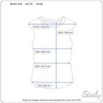 Butte Knit cardigan sweater set textured geometric mock neck 1950s Blue Photo 3