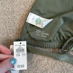 Aerie NWT Shine Rib Plunge Bikini Top Olive Fun Swim Surf Paddle Beach Size M Photo 4