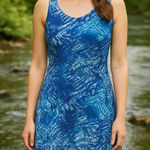 Cynthia Rowley  Blue White Print Dress Small Flare Photo 0