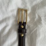 Thin Dark Brown Leather Belt Photo 1