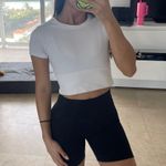 Aerie White Short Sleeve Tee Short Photo 0