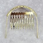 None Gold Rhinestone Crown Tiara Clip Hair Bridal Accessories Fashion Jewlery JB2-9 Photo 3