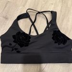 Zyia  black rose sports bra and leggings Photo 6