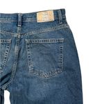 Free People We The Free Maggie Dark Wash Mid-Rise Straight-Leg Raw Hem Jeans Size 28 Photo 6