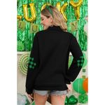 Womens Spadehill St. Patrick's Day Quarter Zip Long Sleeve Sweatshirt Photo 1