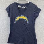 NFL Women's  Chargers T Shirt Women's V Neck Short Sleeve Size Medium Photo 0