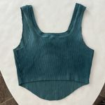 Cotton Citizen  Ibiza Square Neck Rib Tank Top in Vintage Teal Large $115 Photo 3