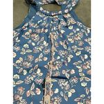 Blue Rain  Women's Size S‎ Blue Floral Bohemian Chiffon  Dress F-71 Photo 1