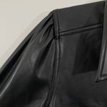 Michael Stars NWT Babe Black Vegan Faux Leather Shacket Size Large Photo 8