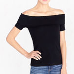 J.Crew  Black off the shoulder tee Photo 0
