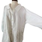 Flax  Lagenlook elbow length sleeve button down shirt Photo 11