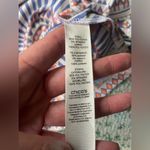 Chico's Chico’s blue orange geometric print over lay sleeveless stretch dress, size 8 Photo 9