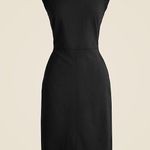 J.Crew Tall Resume dress in Italian wool blend in Black Size 6T NWT Photo 0