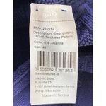 Ivko Embroidered Jacket Cardigan Size 40 L Zip Front Pockets Neckless Pattern Blue Size L Photo 8