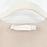 Jonathan Simkhai Womens Abia Compact Rib Sweetheart Neck Cropped Tee Top Size L Tan Size L Photo 2